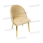 Dining Chairs Velvet Cushion Seat Chair Stainless Steel Golden Legs Dining Room Chair