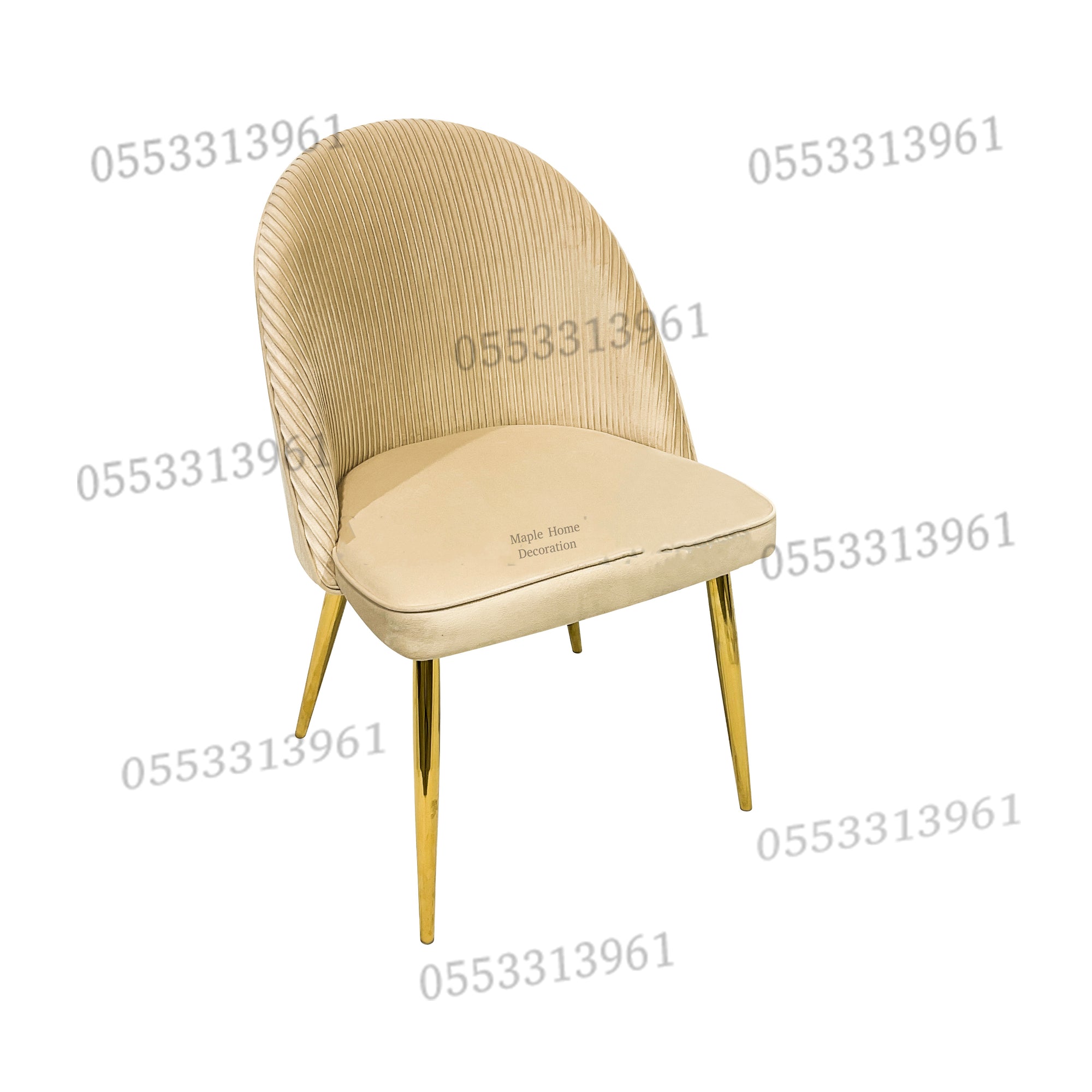 Dining Chairs Velvet Cushion Seat Chair Stainless Steel Golden Legs Dining Room Chair