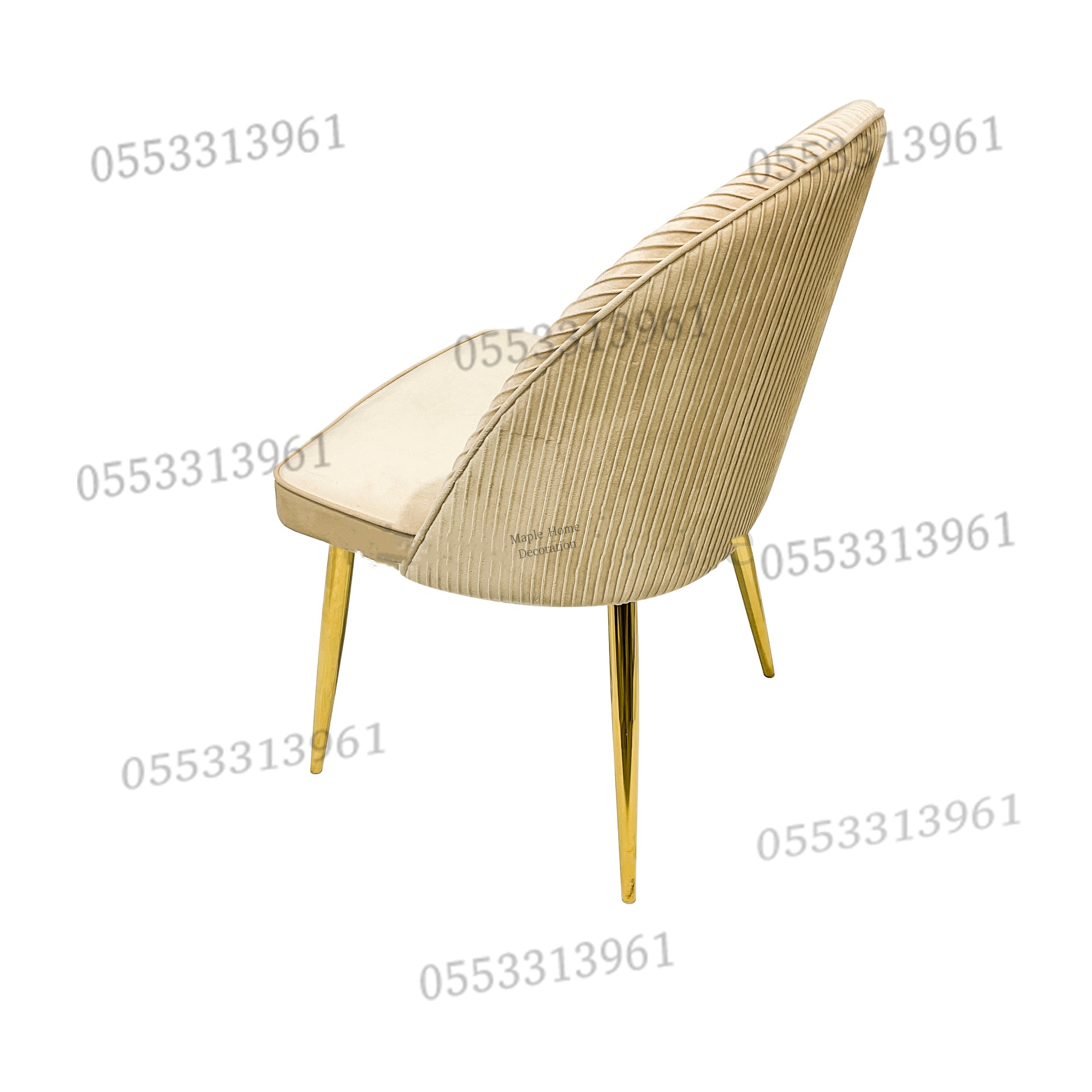 Dining Chairs Velvet Cushion Seat Chair Stainless Steel Golden Legs Dining Room Chair