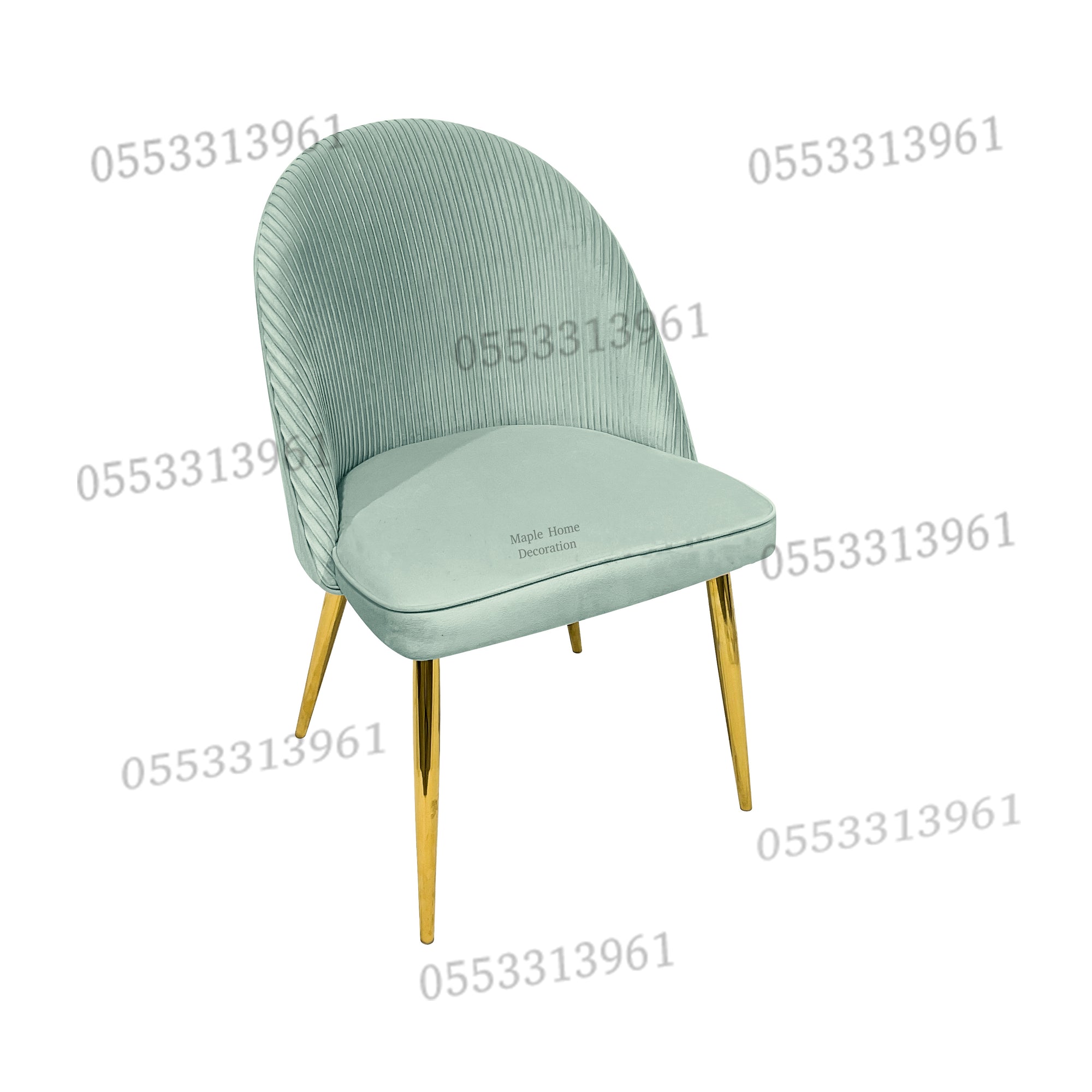 Dining Chairs Velvet Cushion Seat Chair Stainless Steel Golden Legs Dining Room Chair