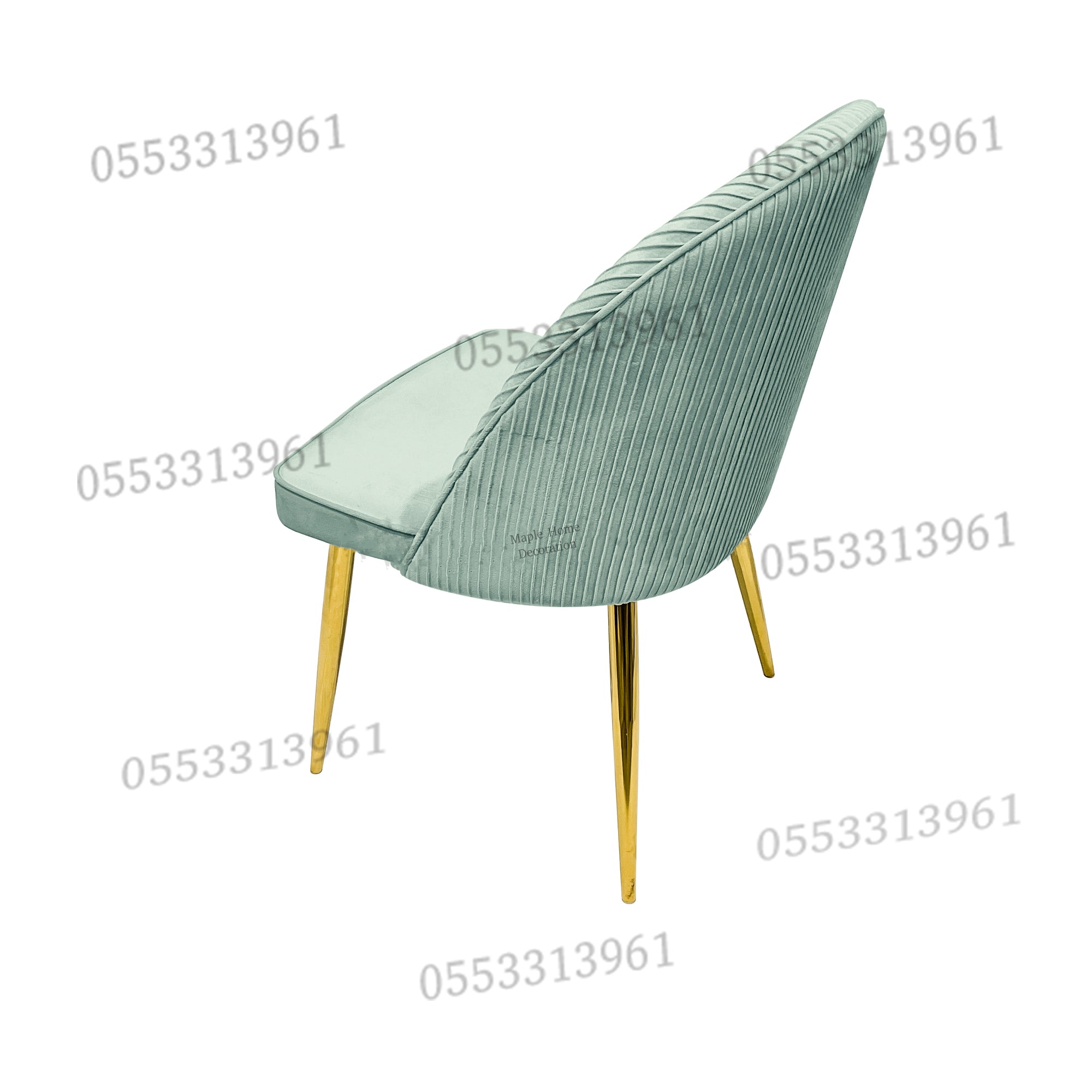 Dining Chairs Velvet Cushion Seat Chair Stainless Steel Golden Legs Dining Room Chair