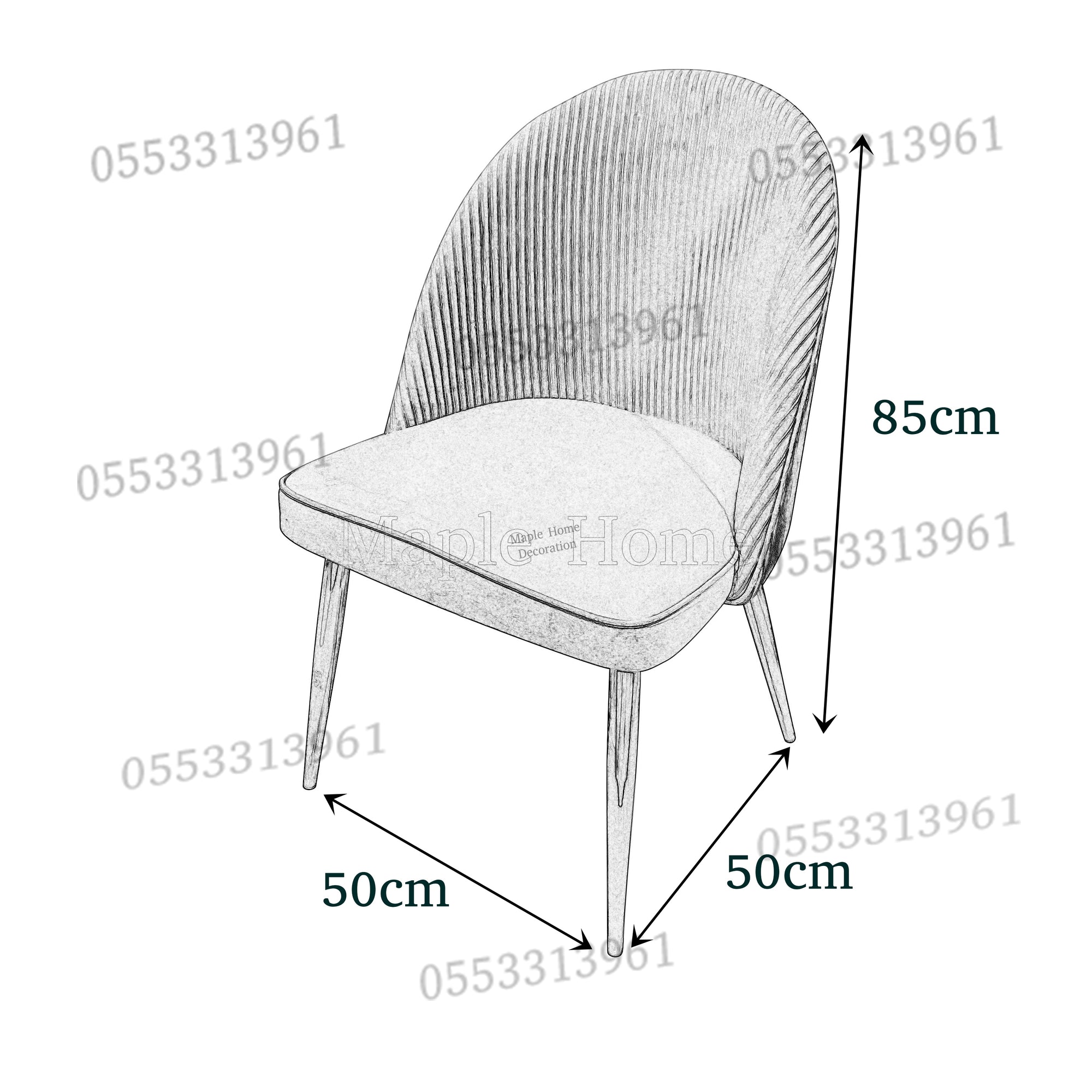 Dining Chairs Velvet Cushion Seat Chair Stainless Steel Golden Legs Dining Room Chair