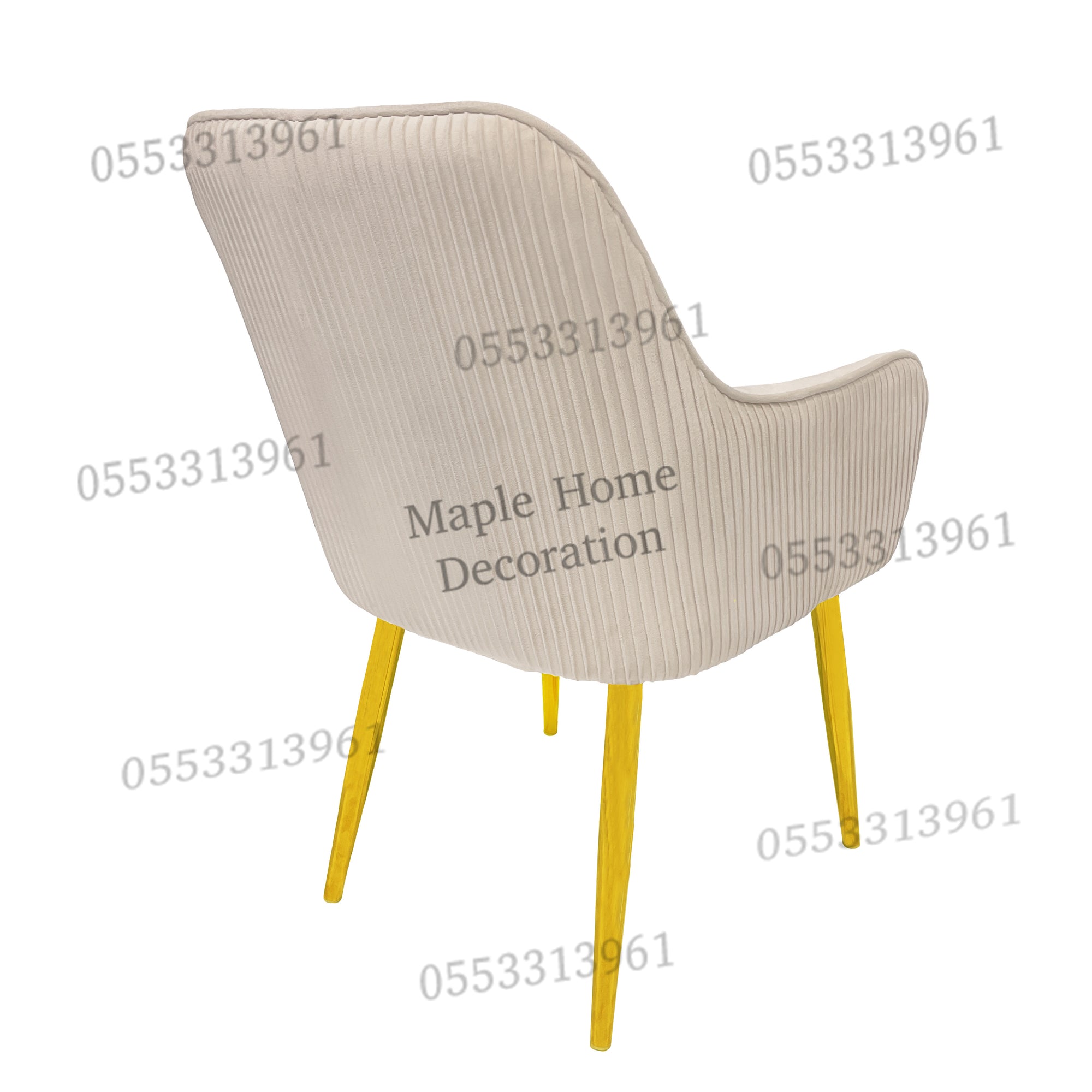 Dining Chairs Velvet Cushion Seat Chair Stainless Steel Golden Legs Dining Room Chair