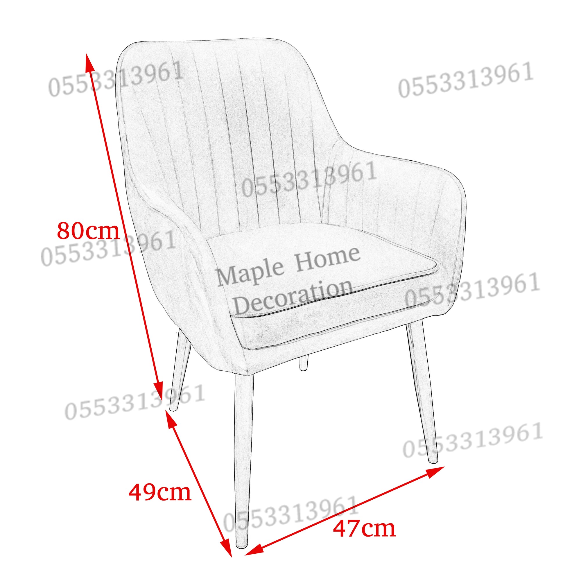 Dining Chairs Velvet Cushion Seat Chair Stainless Steel Golden Legs Dining Room Chair