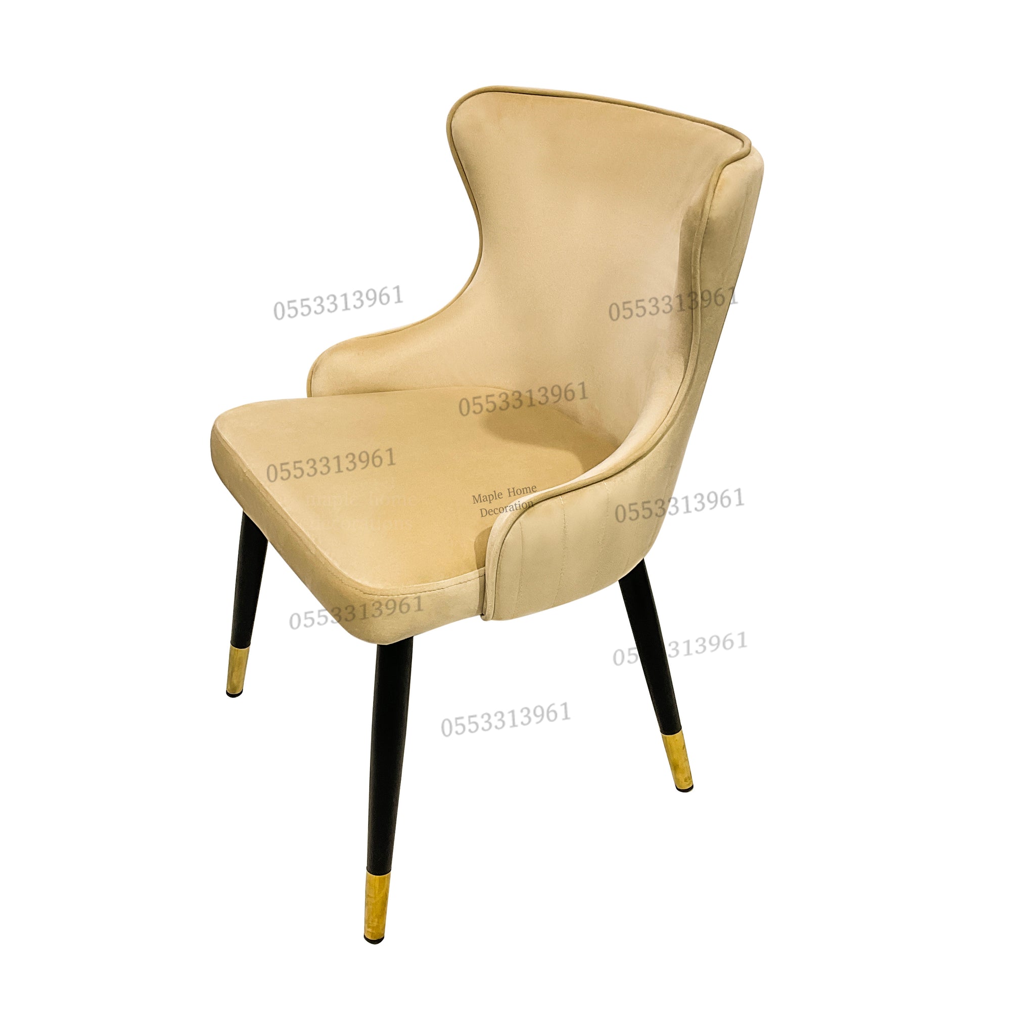 Dining Chairs Velvet Cushion Seat Chair Stainless Steel Golden Legs Dining Room Chair