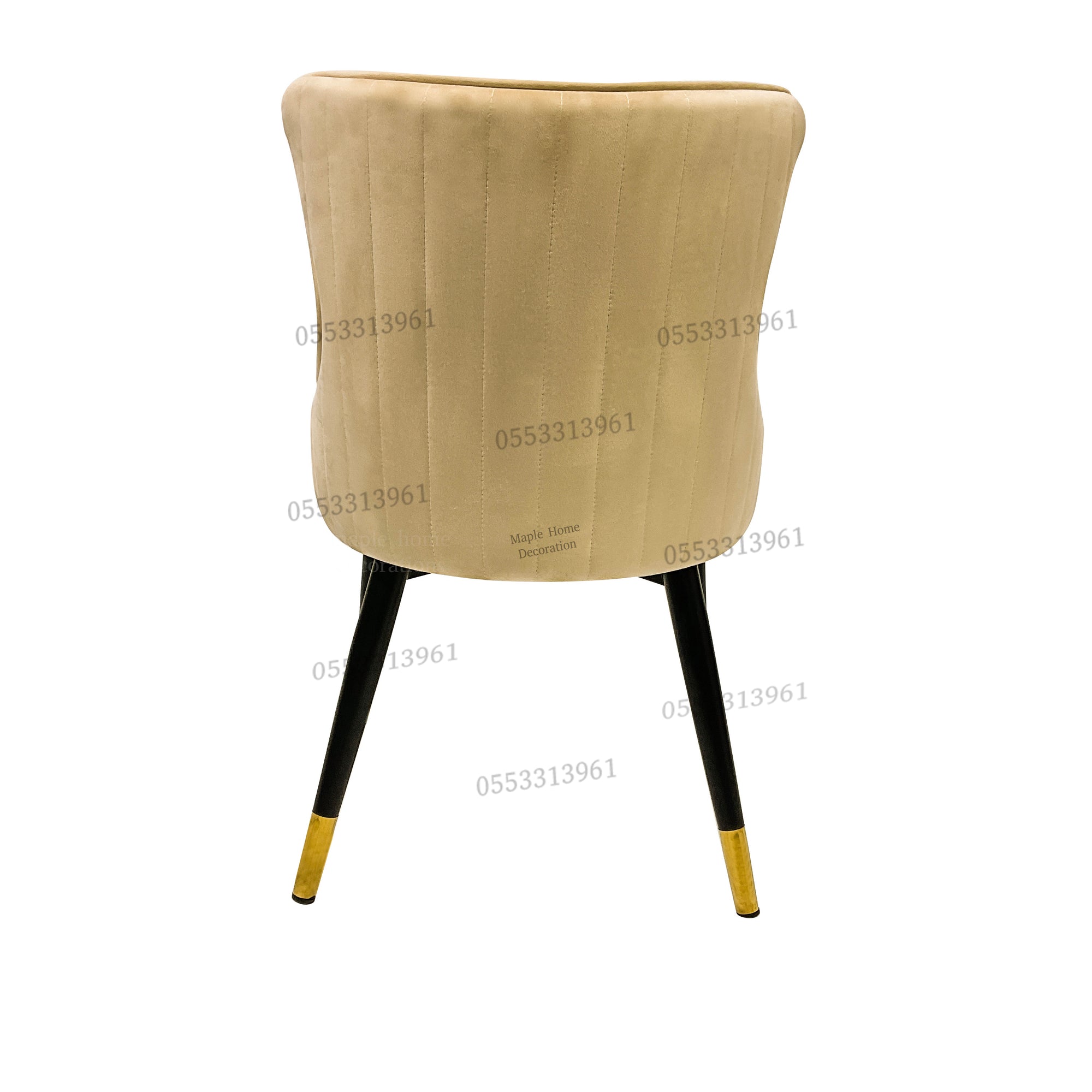 Dining Chairs Velvet Cushion Seat Chair Stainless Steel Golden Legs Dining Room Chair
