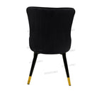 Dining Chairs Velvet Cushion Seat Chair Stainless Steel Golden Legs Dining Room Chair