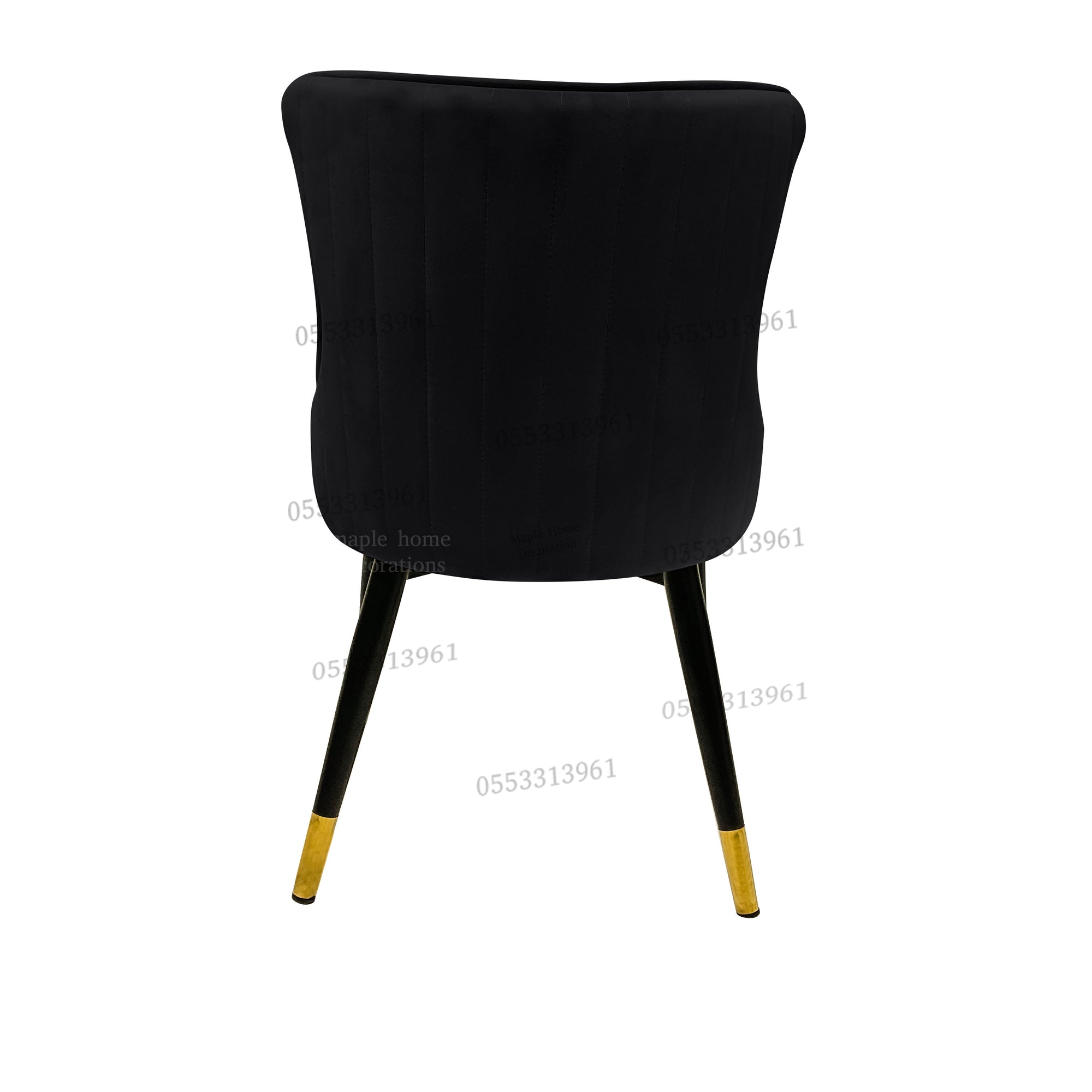 Dining Chairs Velvet Cushion Seat Chair Stainless Steel Golden Legs Dining Room Chair