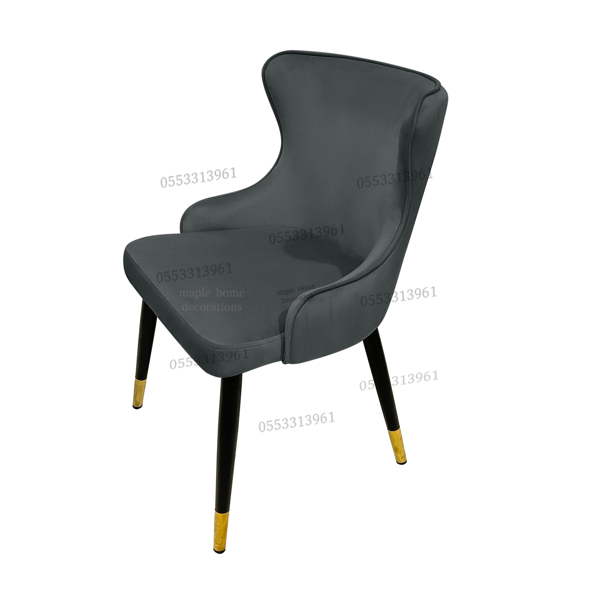Dining Chairs Velvet Cushion Seat Chair Stainless Steel Golden Legs Dining Room Chair