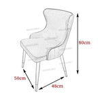 Dining Chairs Velvet Cushion Seat Chair Stainless Steel Golden Legs Dining Room Chair