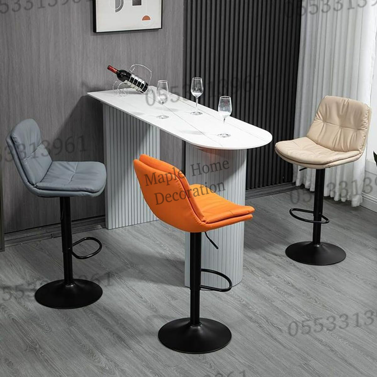 Adjustable Height Swivel Bar Stool Rotation, Stylish & Versatile Seating
