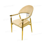 Dining Chairs Velvet Cushion Seat Chair Stainless Steel Golden Legs Dining Room Chair