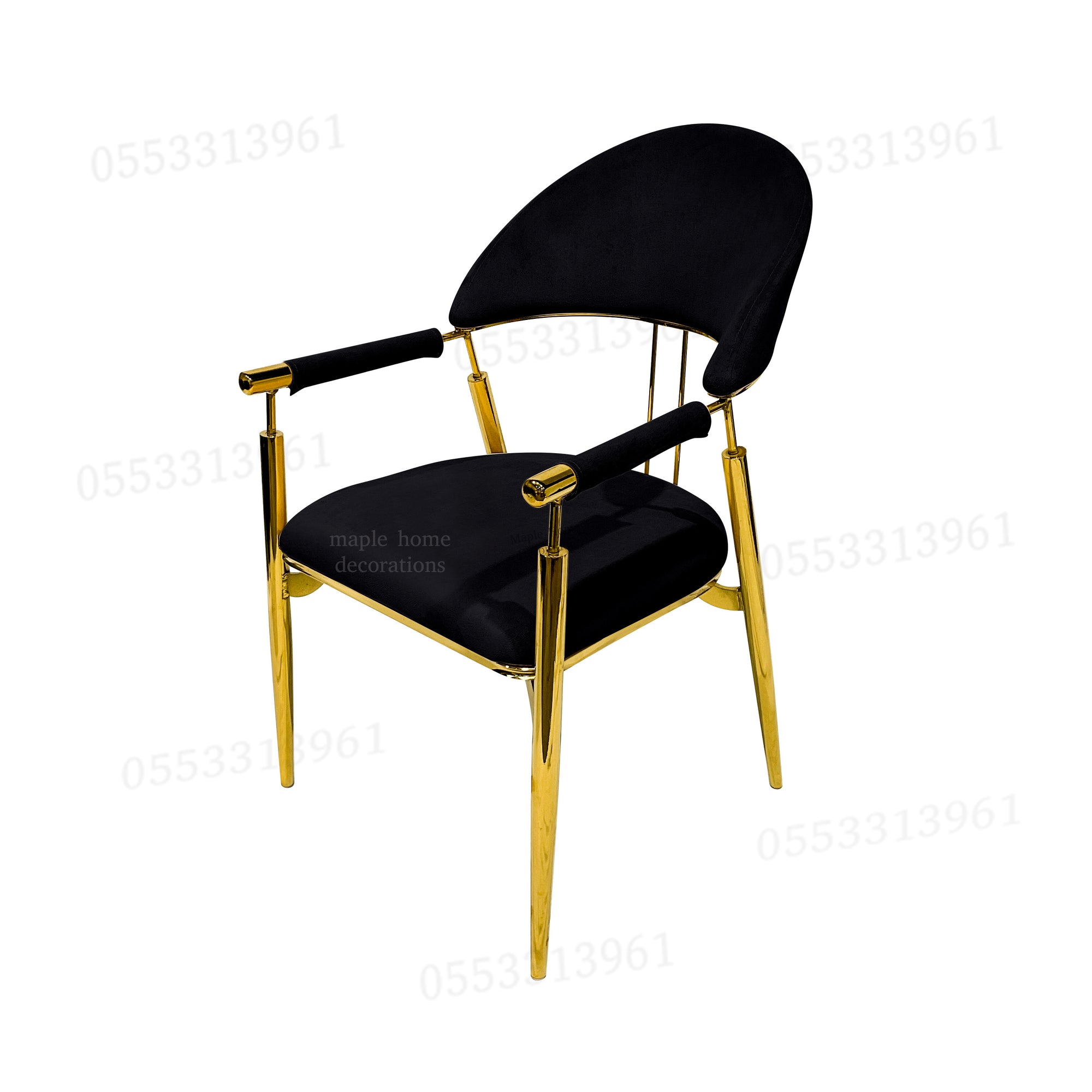 Dining Chairs Velvet Cushion Seat Chair Stainless Steel Golden Legs Dining Room Chair