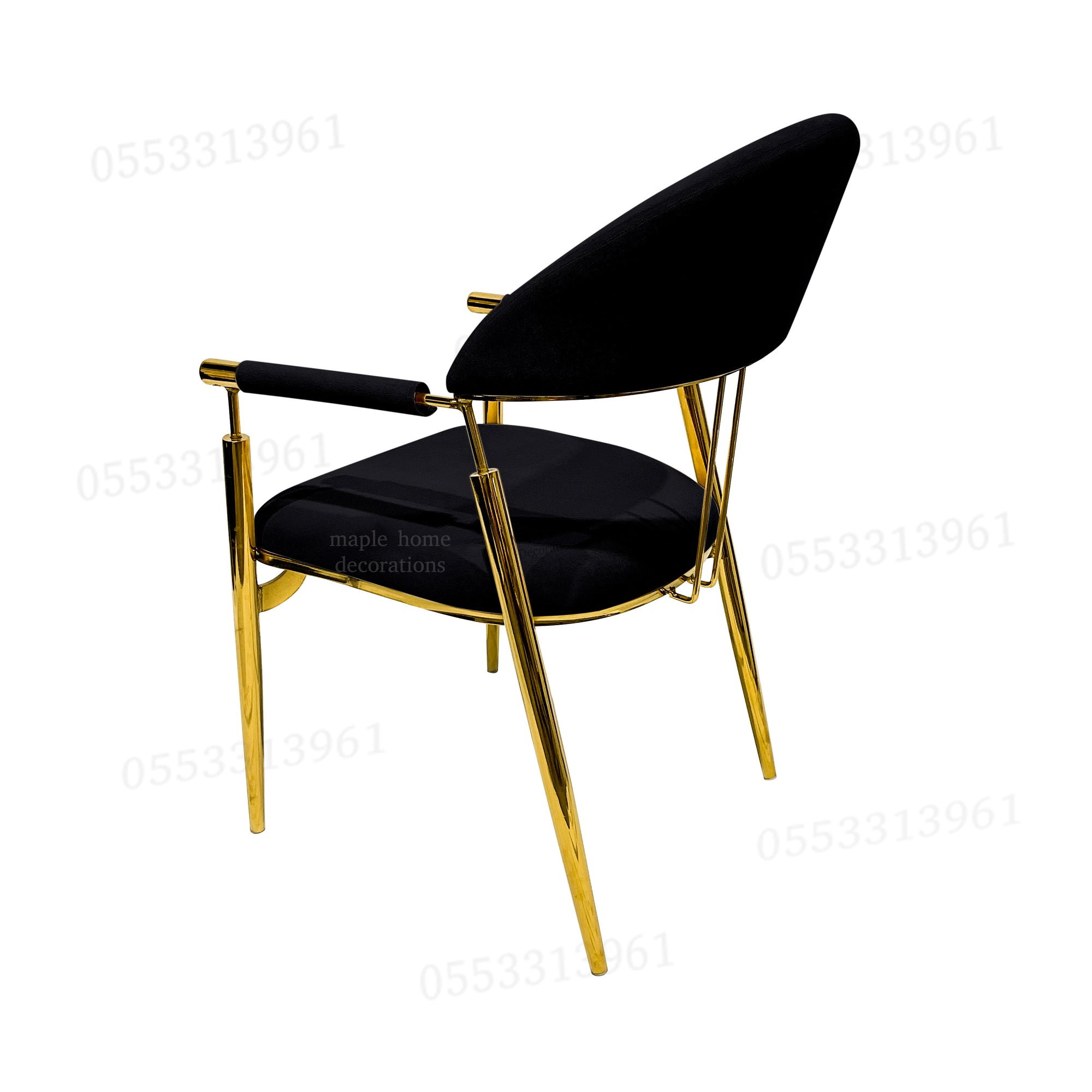 Dining Chairs Velvet Cushion Seat Chair Stainless Steel Golden Legs Dining Room Chair