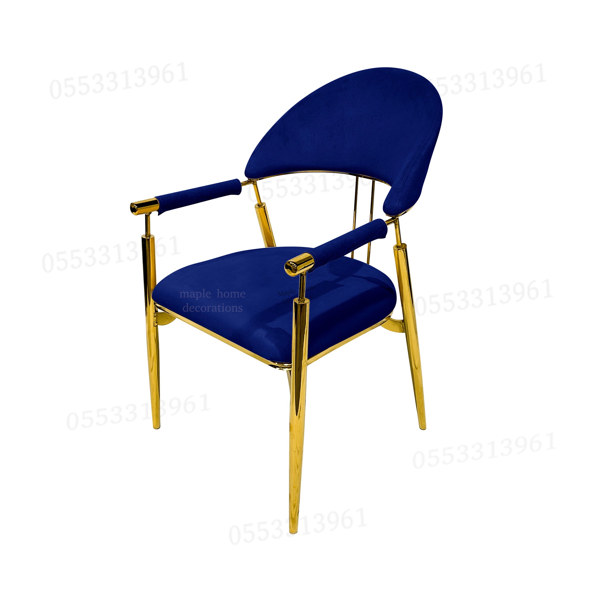 Dining Chairs Velvet Cushion Seat Chair Stainless Steel Golden Legs Dining Room Chair