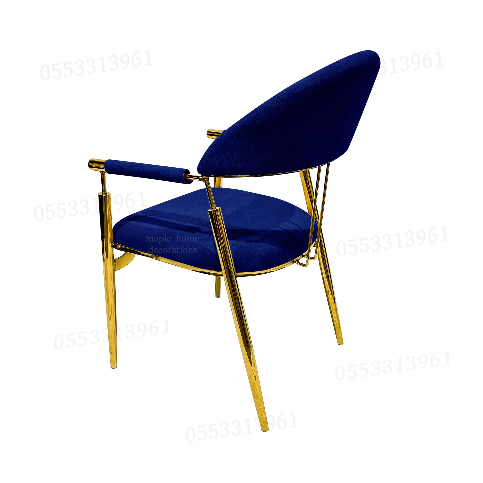 Dining Chairs Velvet Cushion Seat Chair Stainless Steel Golden Legs Dining Room Chair