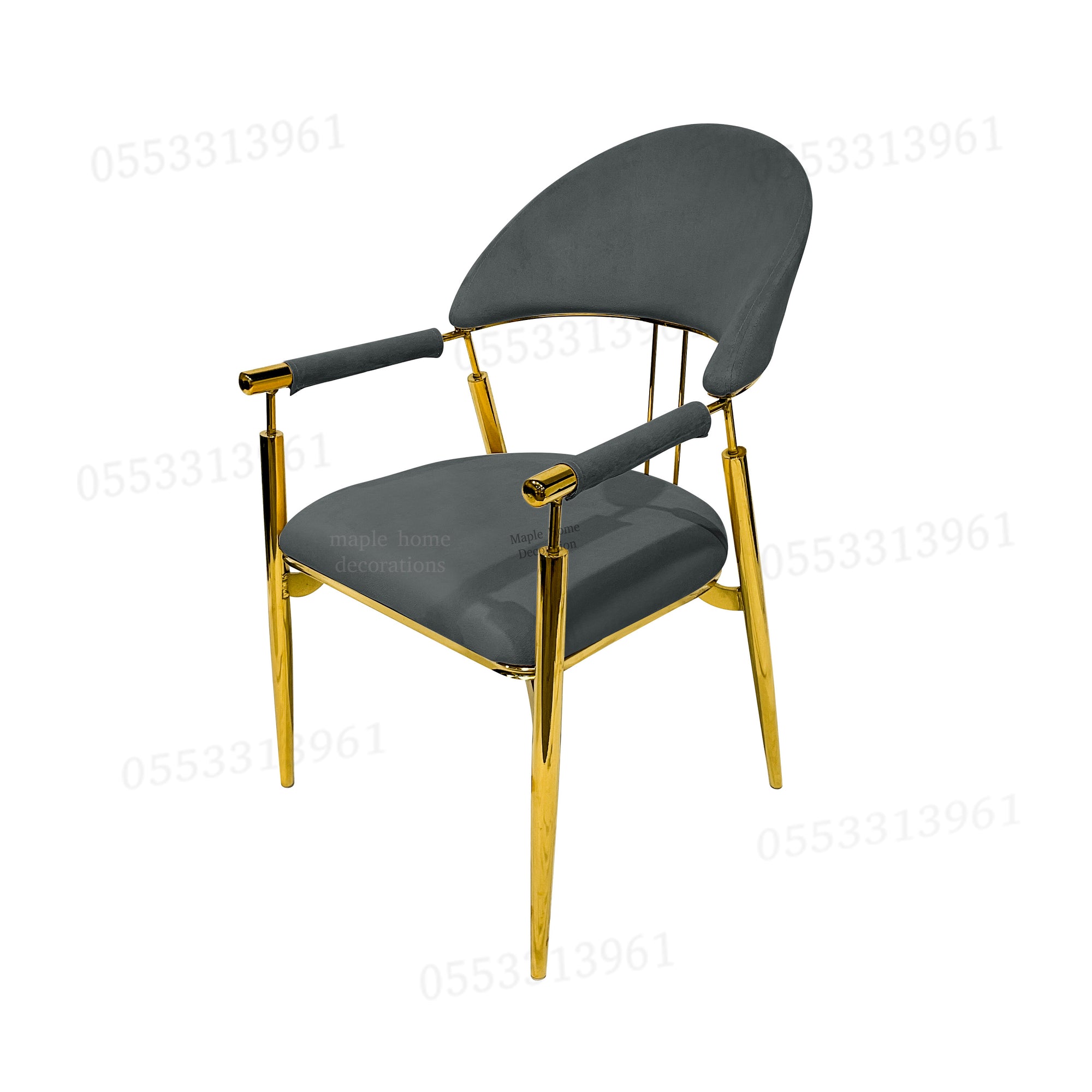 Dining Chairs Velvet Cushion Seat Chair Stainless Steel Golden Legs Dining Room Chair
