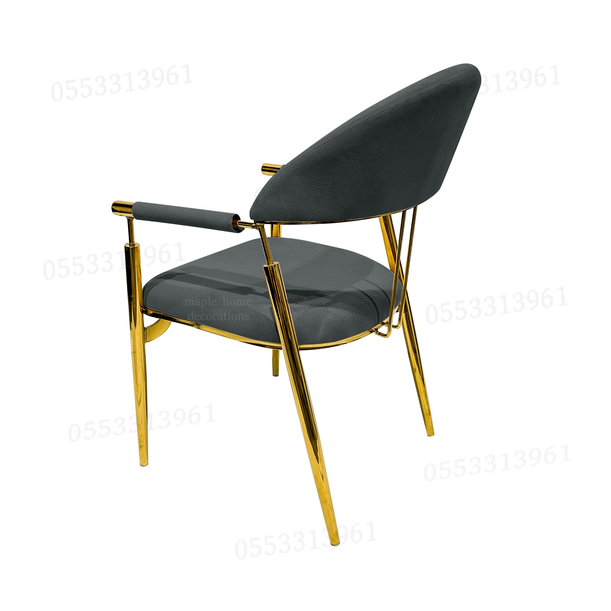 Dining Chairs Velvet Cushion Seat Chair Stainless Steel Golden Legs Dining Room Chair