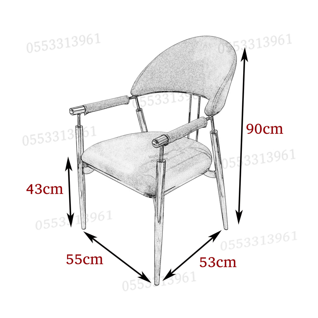 Dining Chairs Velvet Cushion Seat Chair Stainless Steel Golden Legs Dining Room Chair