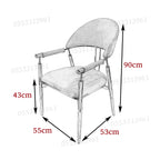 Dining Chairs Velvet Cushion Seat Chair Stainless Steel Golden Legs Dining Room Chair