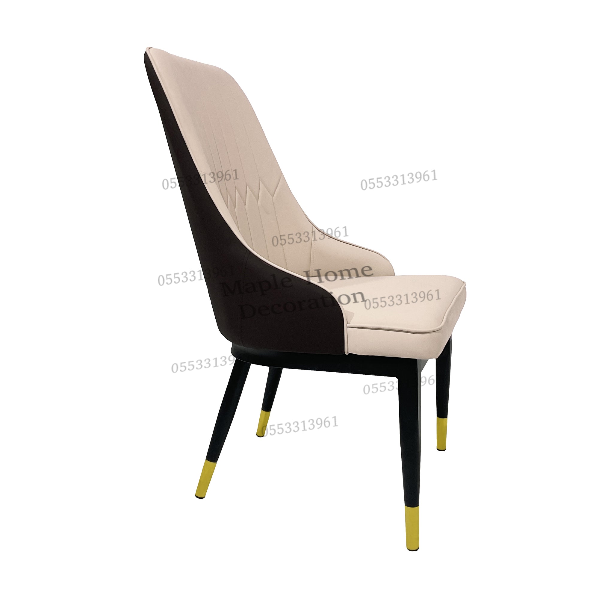 Dining Chairs Velvet Cushion Seat Chair Stainless Steel Golden Legs Dining Room Chair