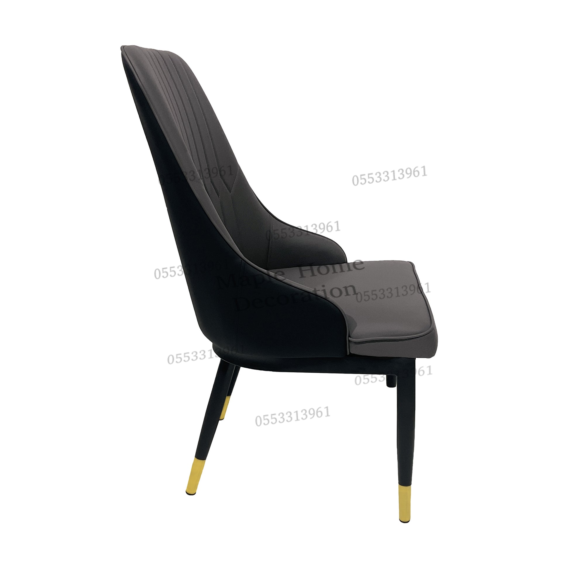 Dining Chairs Velvet Cushion Seat Chair Stainless Steel Golden Legs Dining Room Chair