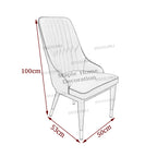 Dining Chairs Velvet Cushion Seat Chair Stainless Steel Golden Legs Dining Room Chair