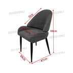 Dining Chairs Velvet Cushion Seat Chair Stainless Steel Golden Legs Dining Room Chair