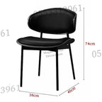 Dining Chairs Velvet Cushion Seat Chair Stainless Steel Golden Legs Dining Room Chair