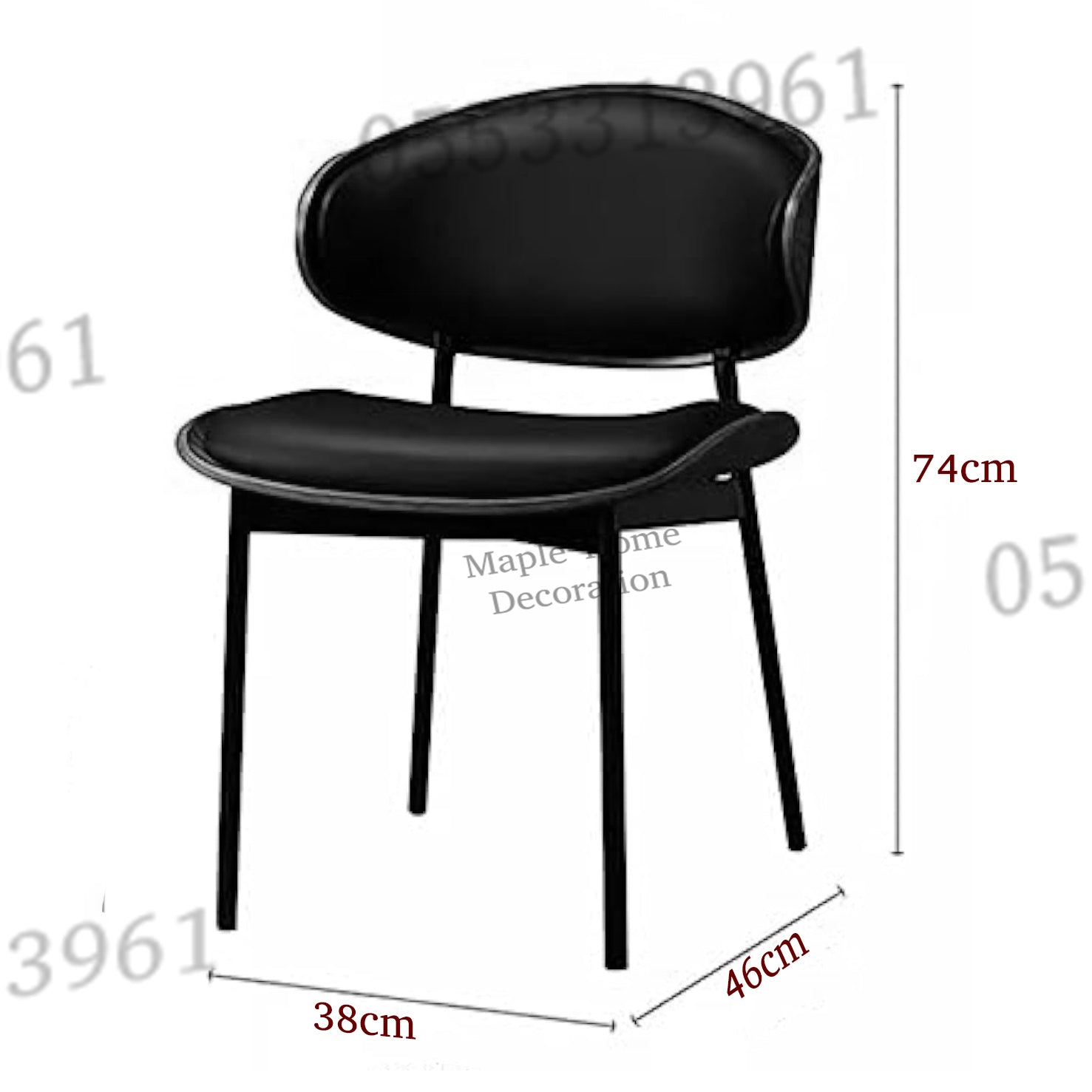 Dining Chairs Velvet Cushion Seat Chair Stainless Steel Golden Legs Dining Room Chair