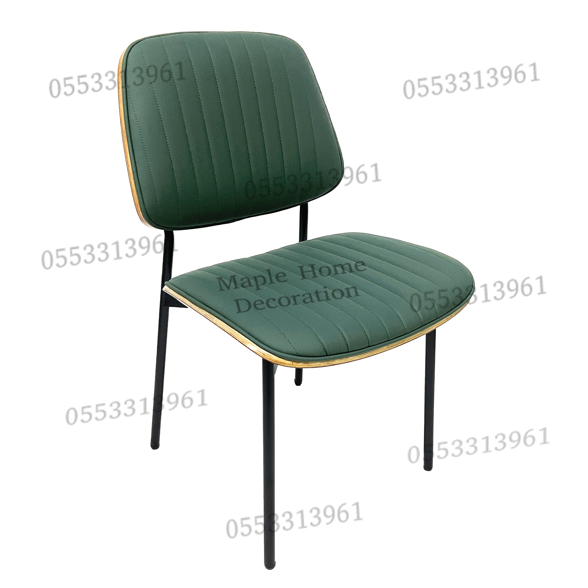 Dining Chairs Velvet Cushion Seat Chair Stainless Steel Golden Legs Dining Room Chair