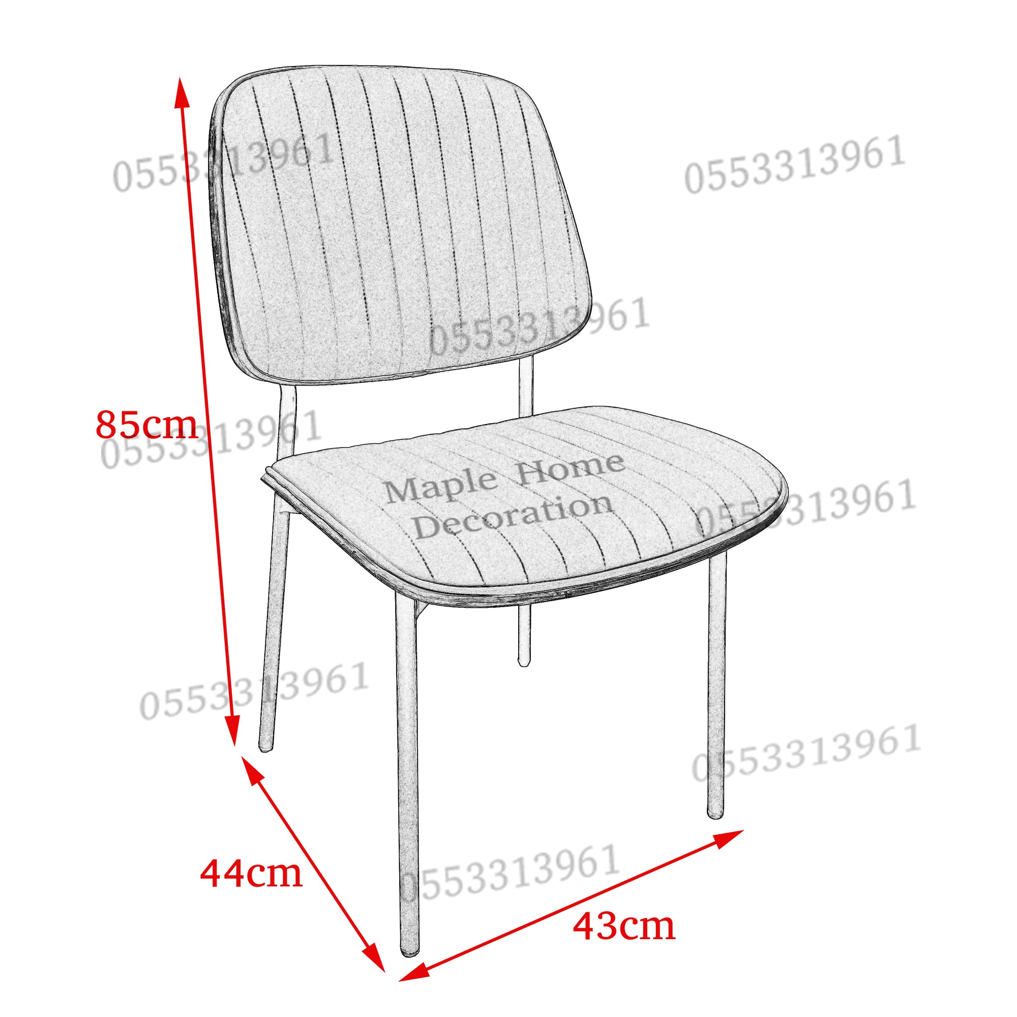Dining Chairs Velvet Cushion Seat Chair Stainless Steel Golden Legs Dining Room Chair