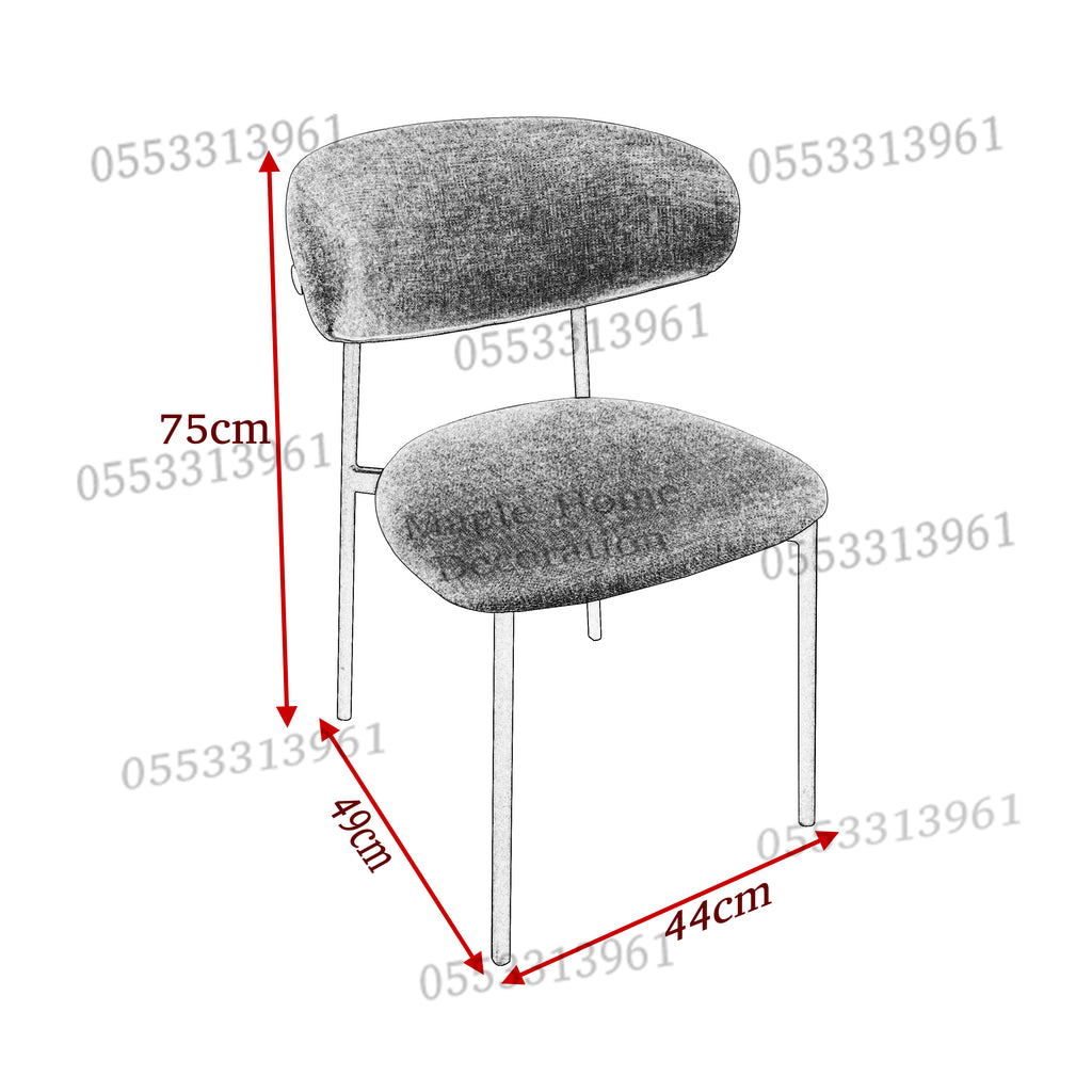 Dining Chairs Velvet Cushion Seat Chair Stainless Steel Golden Legs Dining Room Chair
