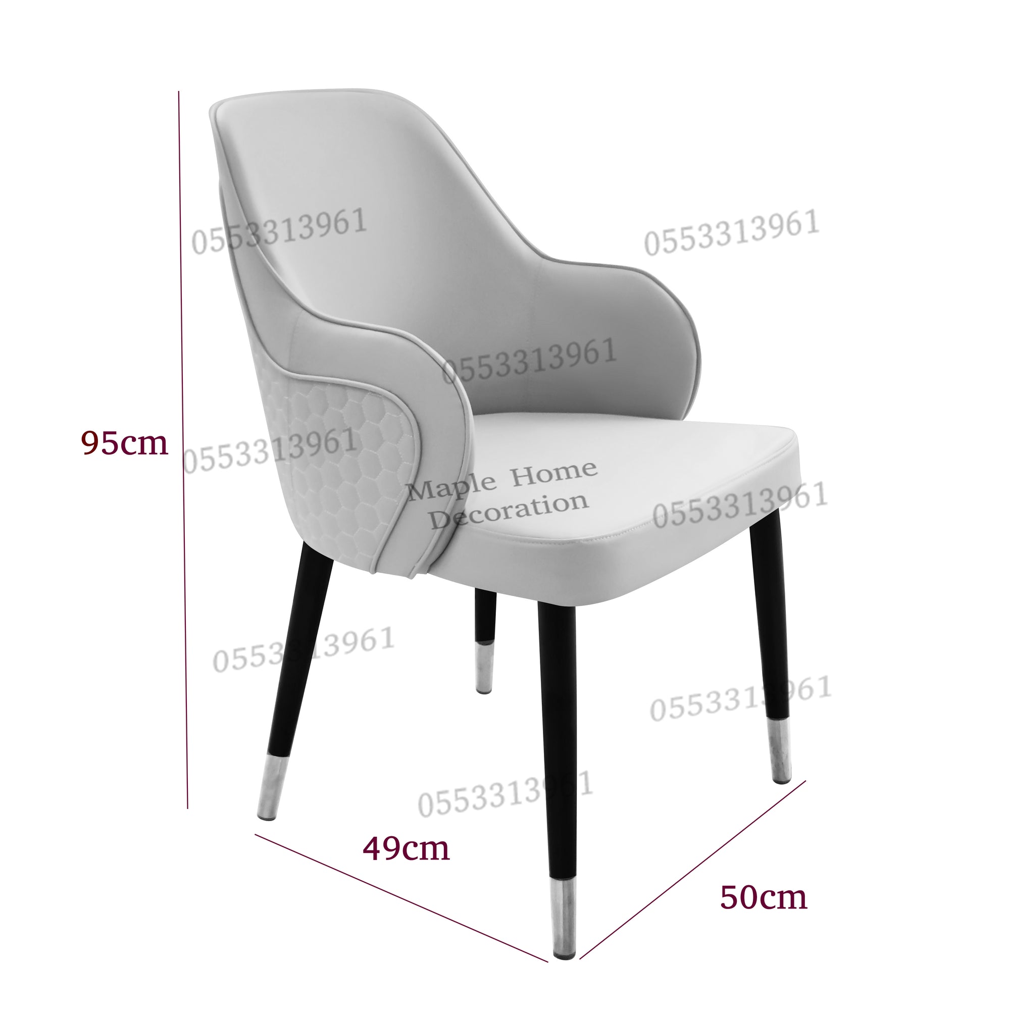 Dining Chairs Velvet Cushion Seat Chair Stainless Steel Golden Legs Dining Room Chair