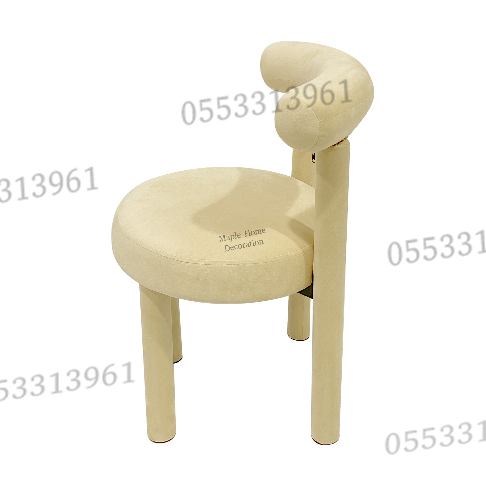 Dining Chairs Velvet Cushion Seat Chair Stainless Steel Golden Legs Dining Room Chair