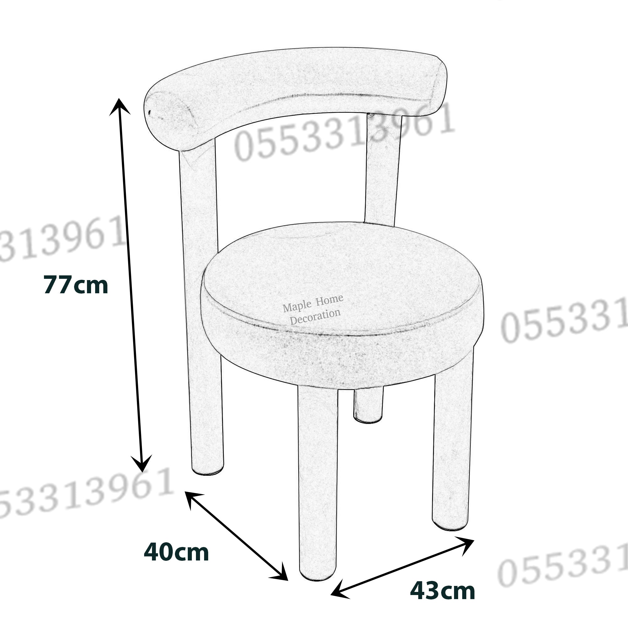 Dining Chairs Velvet Cushion Seat Chair Stainless Steel Golden Legs Dining Room Chair