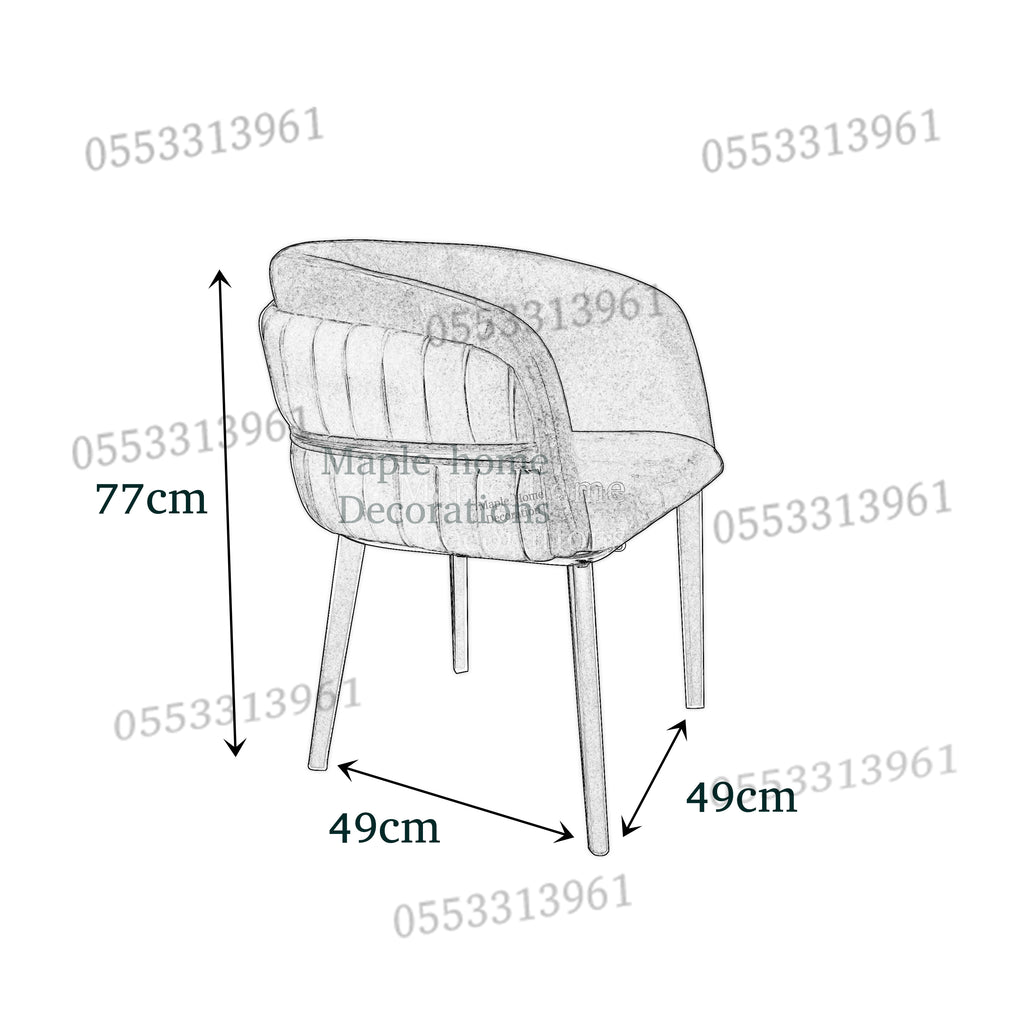 Dining Chairs Velvet Cushion Seat Chair Stainless Steel Golden Legs Dining Room Chair