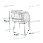 Dining Chairs Velvet Cushion Seat Chair Stainless Steel Golden Legs Dining Room Chair