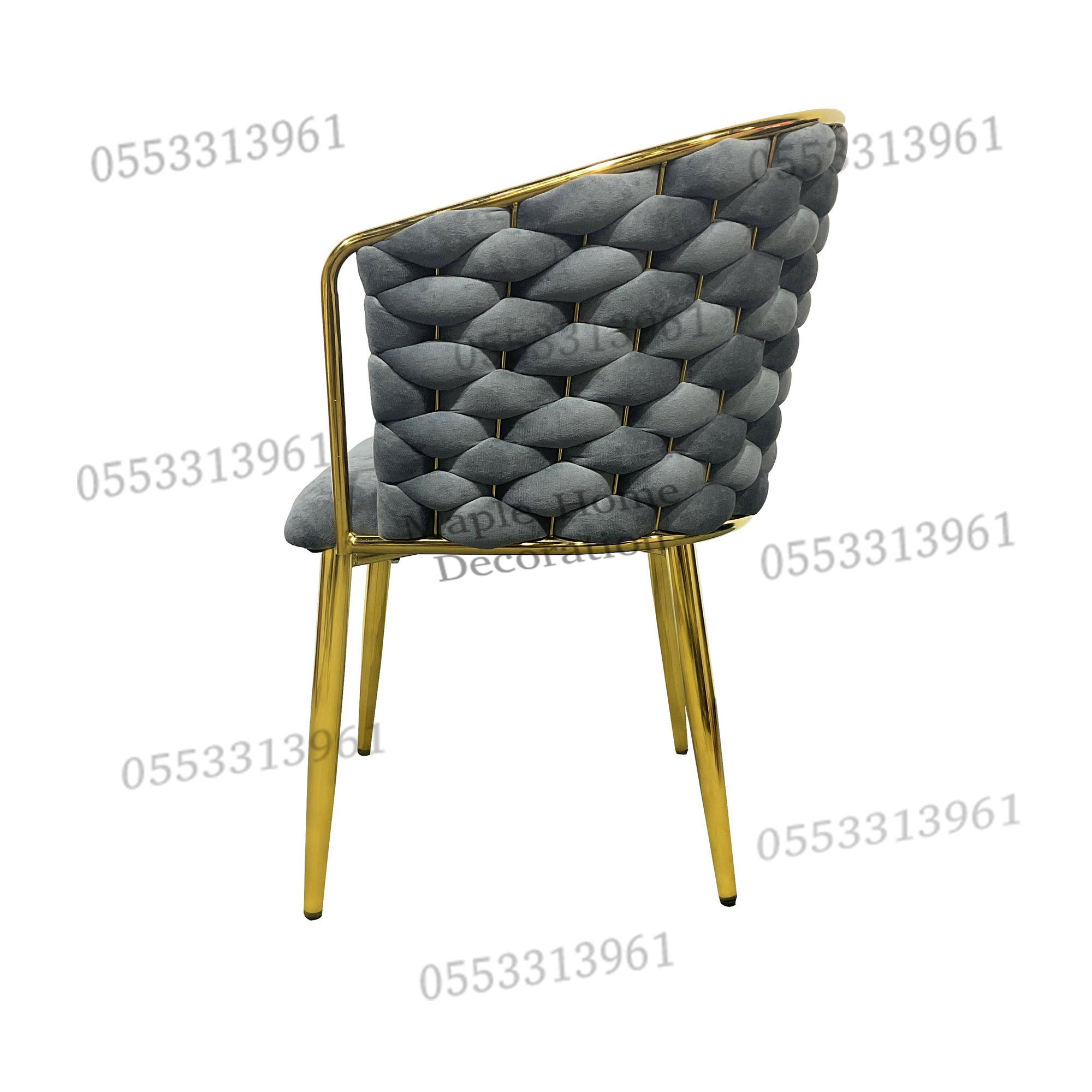 Dining Chairs Velvet Cushion Seat Chair Stainless Steel Golden Legs Dining Room Chair