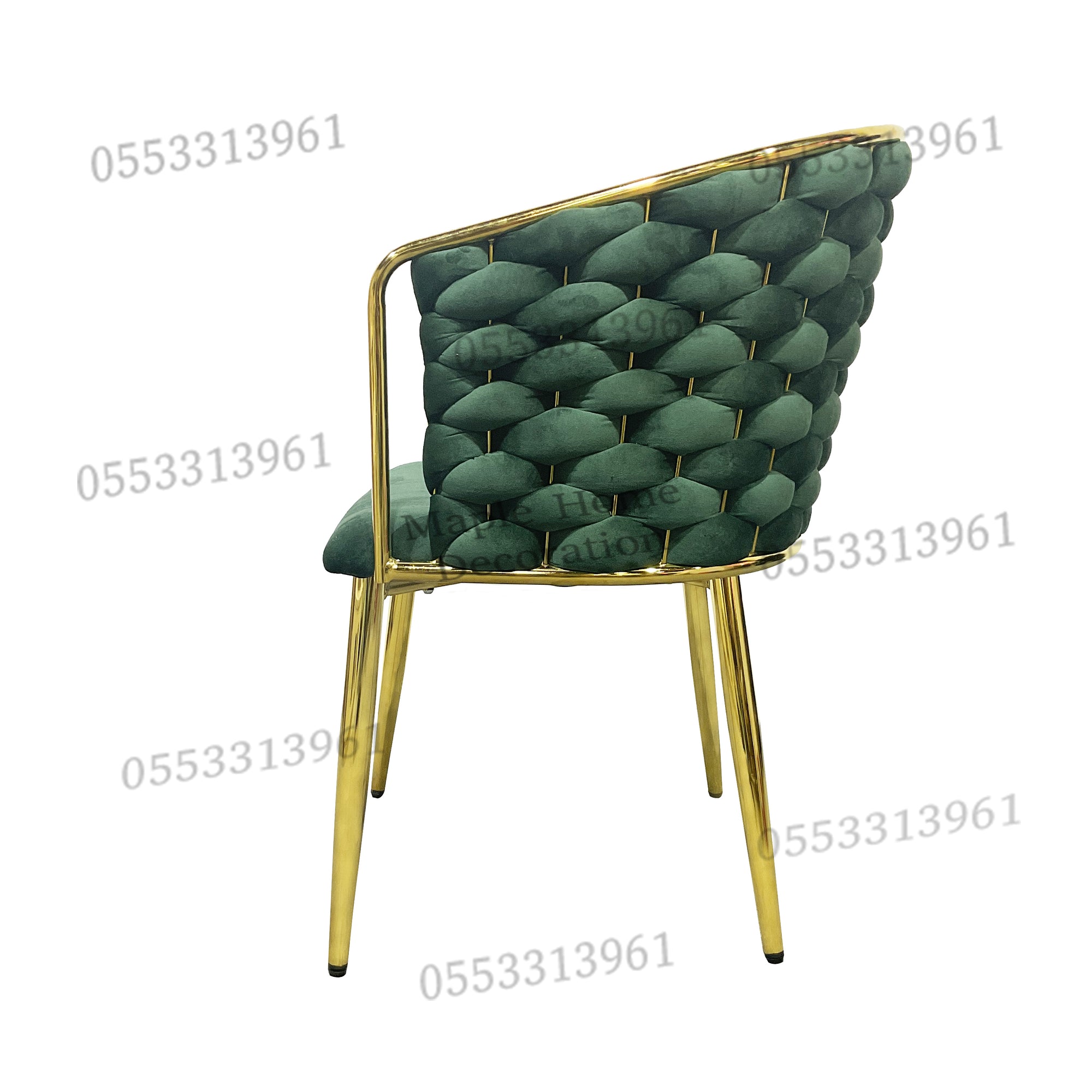 Dining Chairs Velvet Cushion Seat Chair Stainless Steel Golden Legs Dining Room Chair