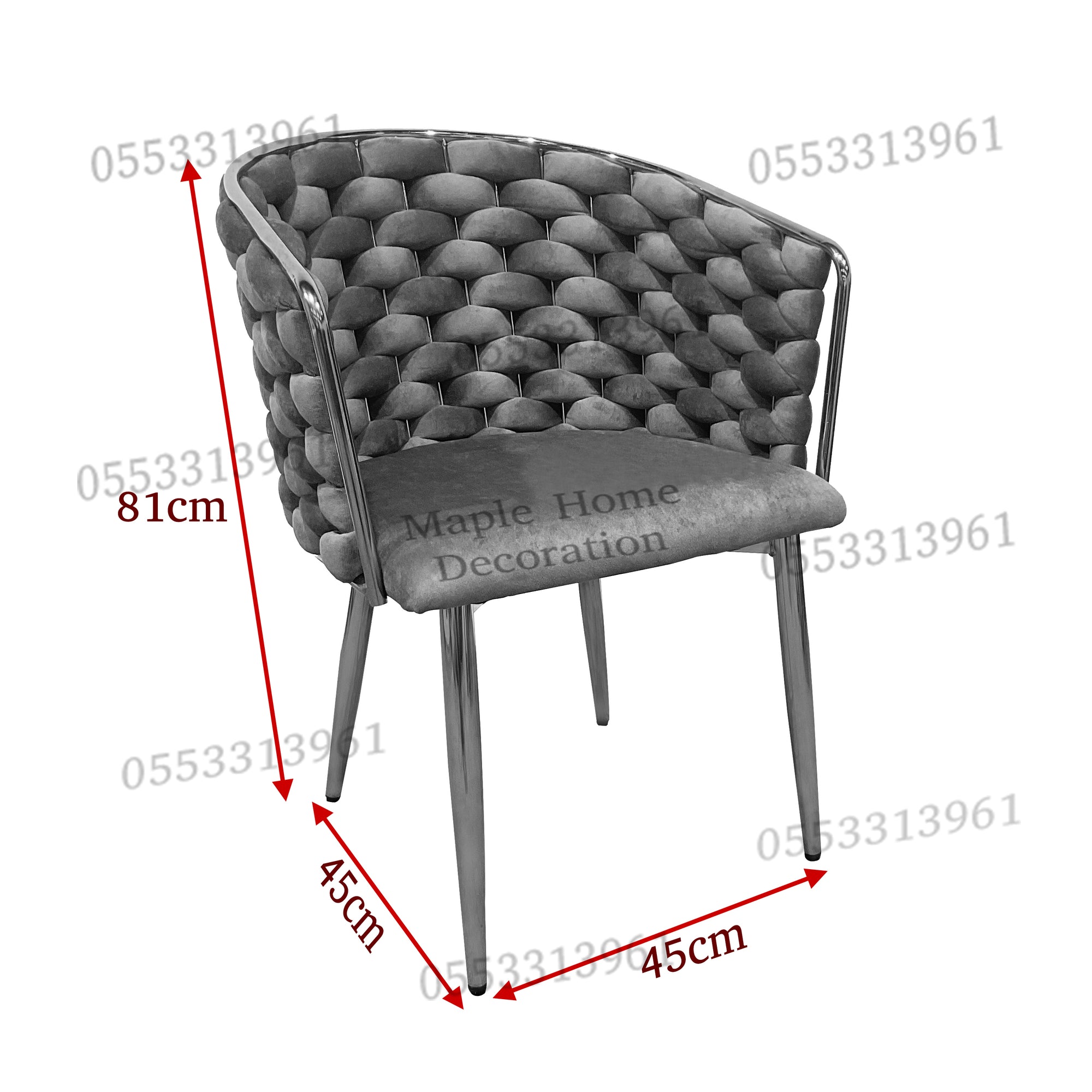 Dining Chairs Velvet Cushion Seat Chair Stainless Steel Golden Legs Dining Room Chair