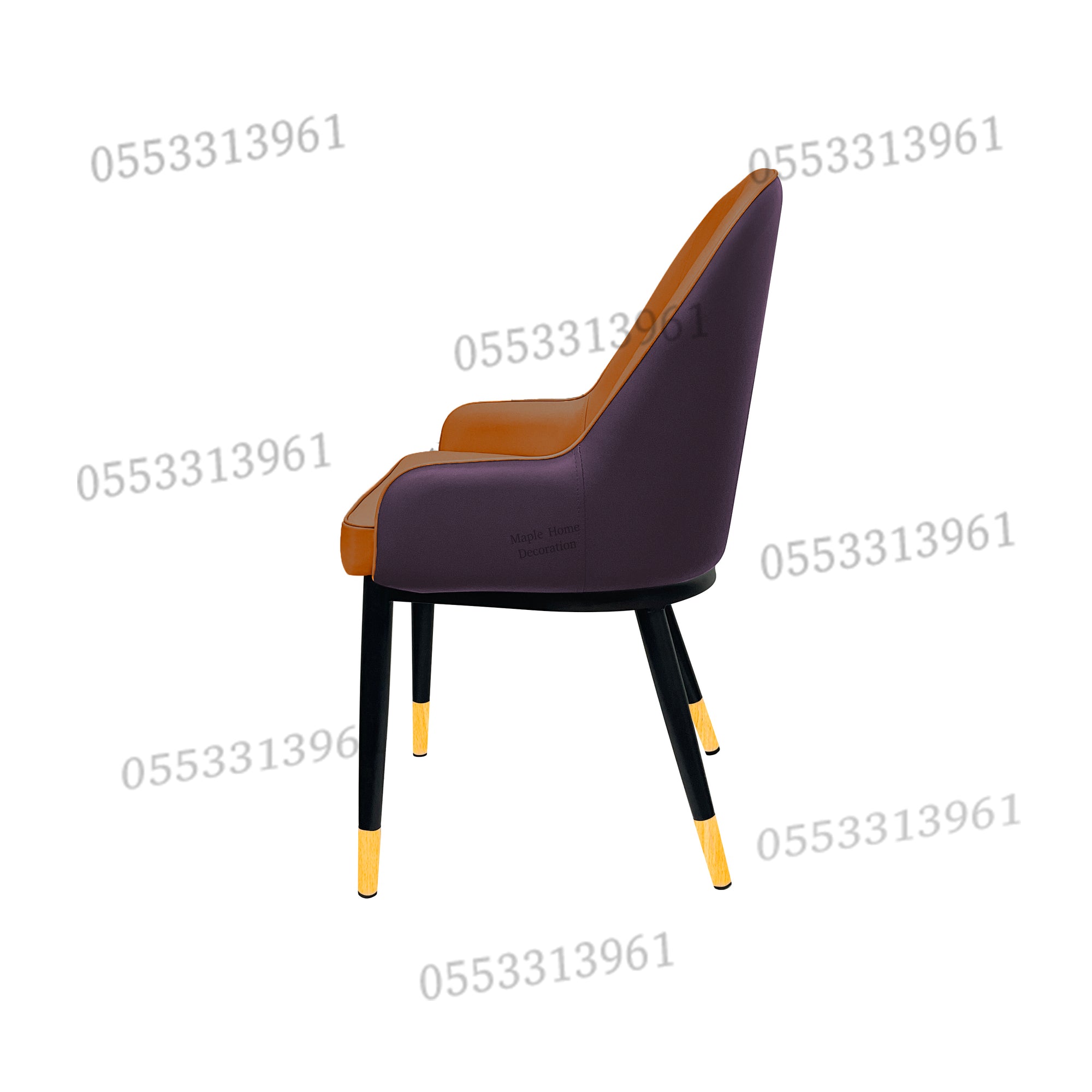 Dining Chairs Velvet Cushion Seat Chair Stainless Steel Golden Legs Dining Room Chair