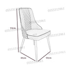 Dining Chairs Velvet Cushion Seat Chair Stainless Steel Golden Legs Dining Room Chair