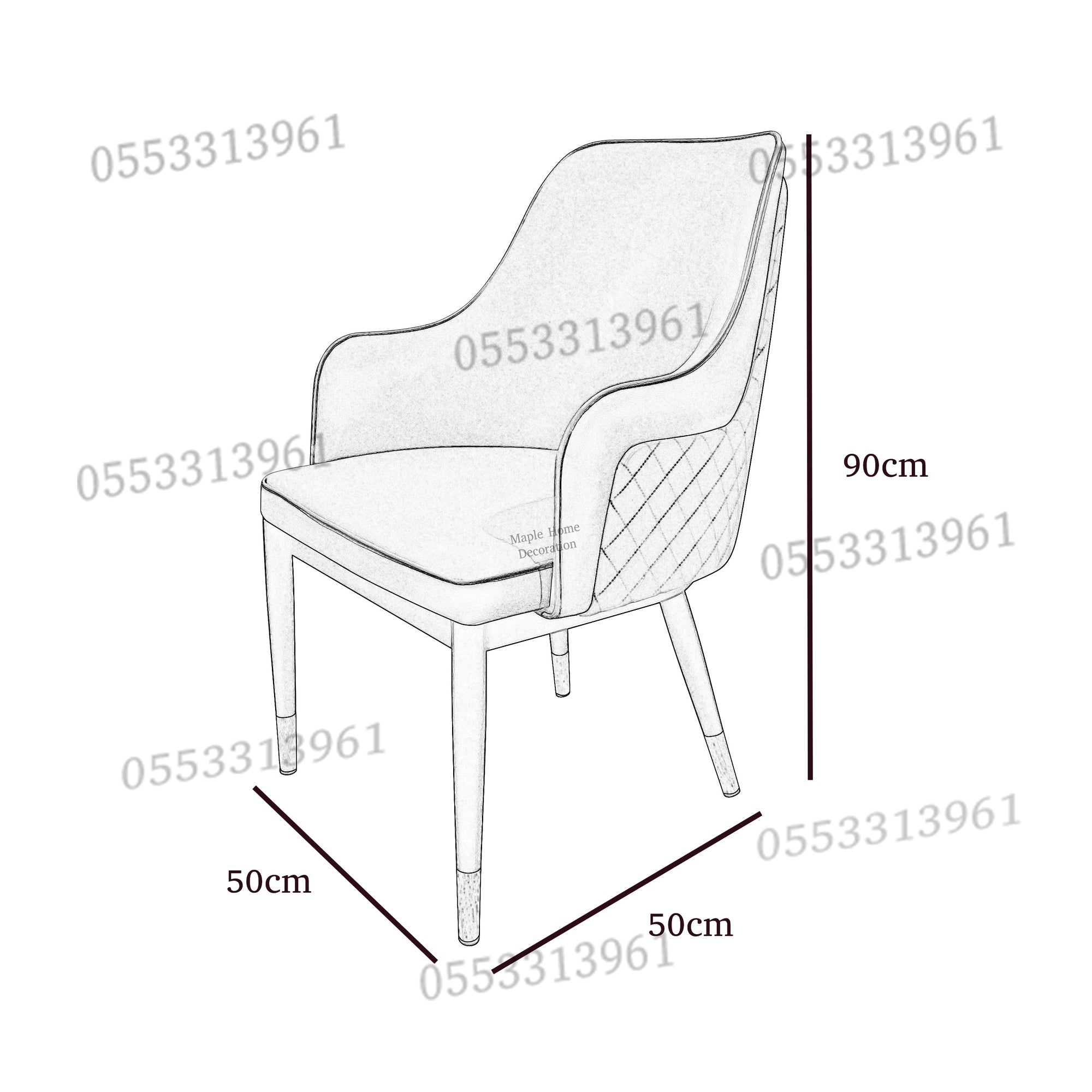 Dining Chairs Velvet Cushion Seat Chair Stainless Steel Golden Legs Dining Room Chair