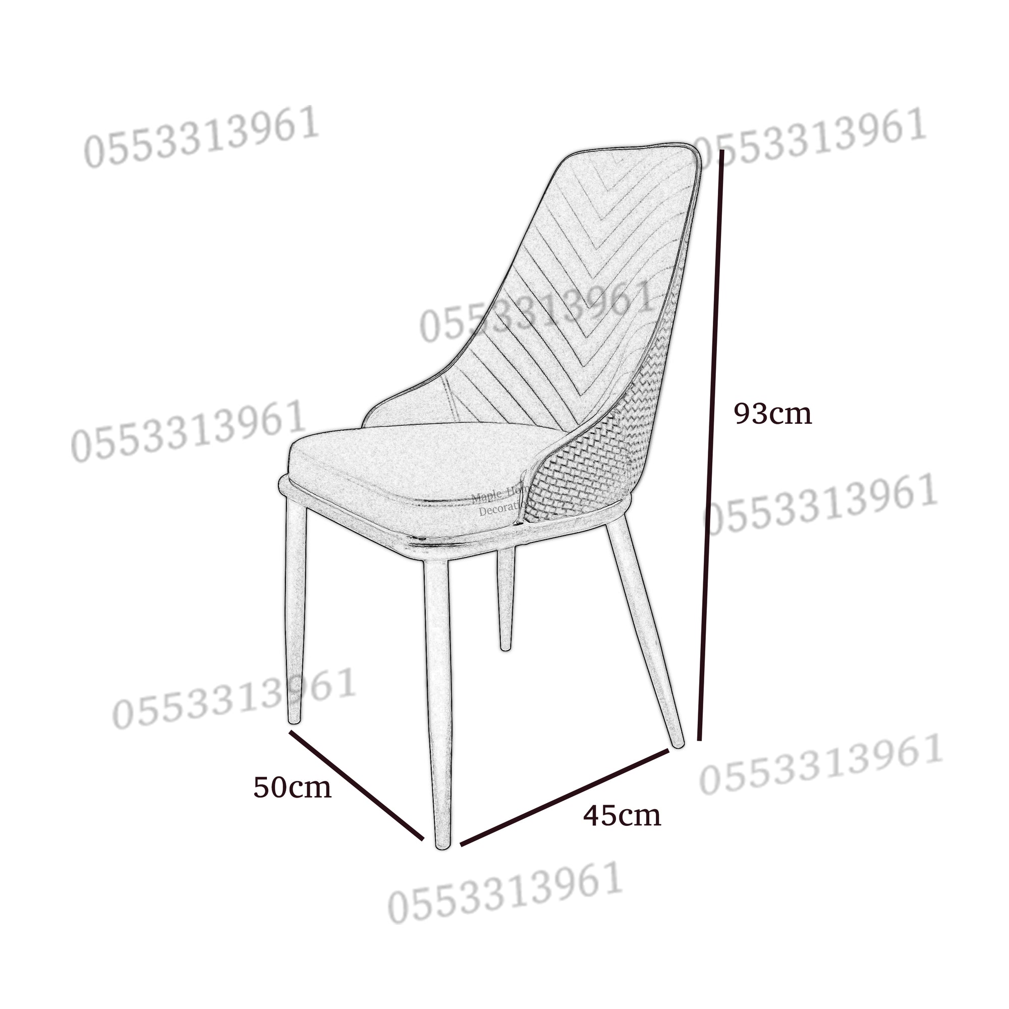 Dining Chairs Velvet Cushion Seat Chair Stainless Steel Golden Legs Dining Room Chair