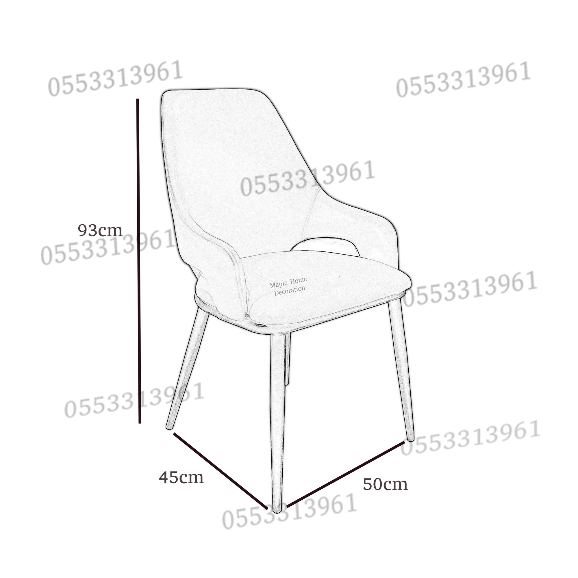 Dining Chairs Velvet Cushion Seat Chair Stainless Steel Golden Legs Dining Room Chair