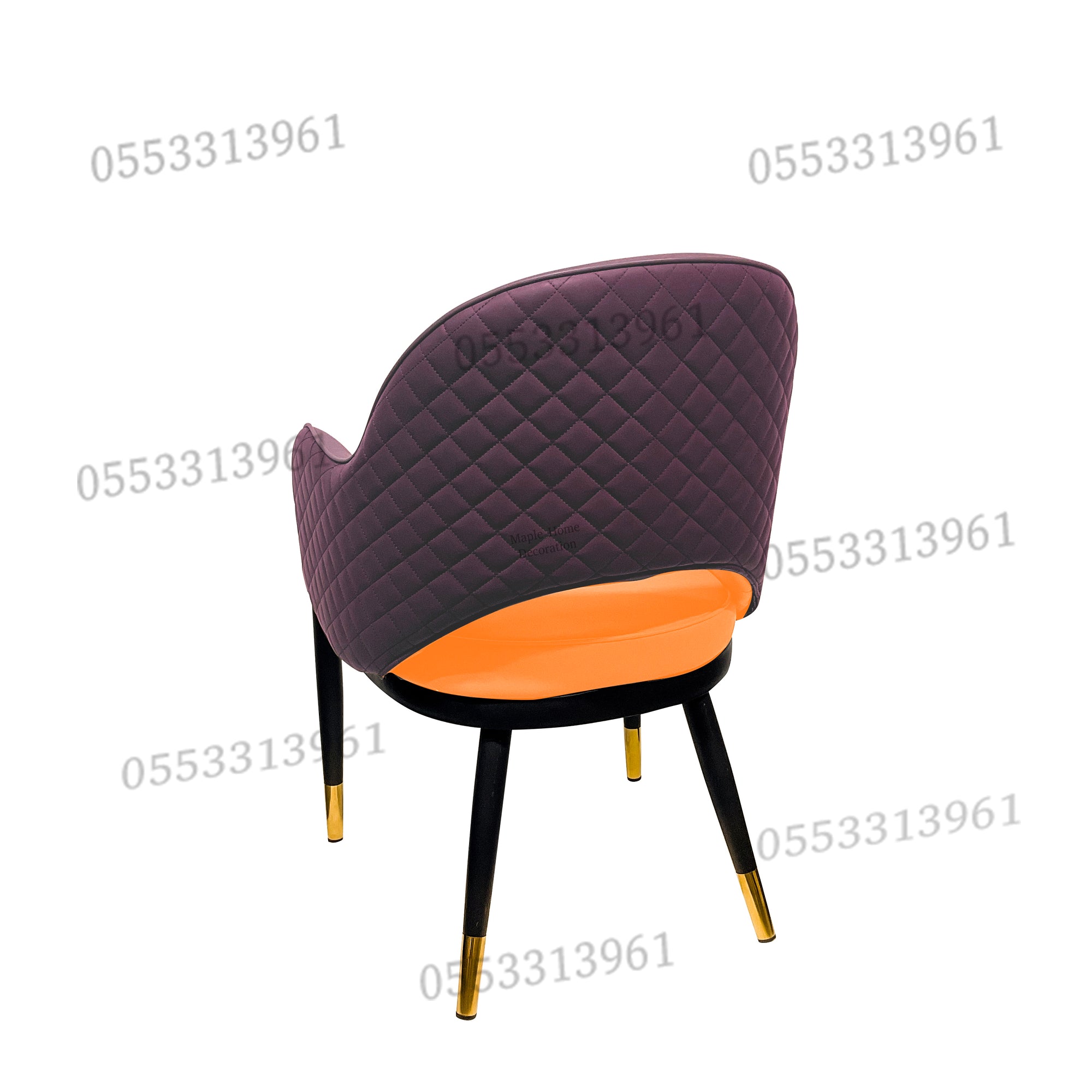 Dining Chairs Velvet Cushion Seat Chair Stainless Steel Golden Legs Dining Room Chair