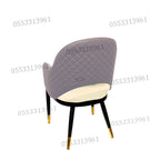 Dining Chairs Velvet Cushion Seat Chair Stainless Steel Golden Legs Dining Room Chair