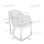 Dining Chairs Velvet Cushion Seat Chair Stainless Steel Golden Legs Dining Room Chair