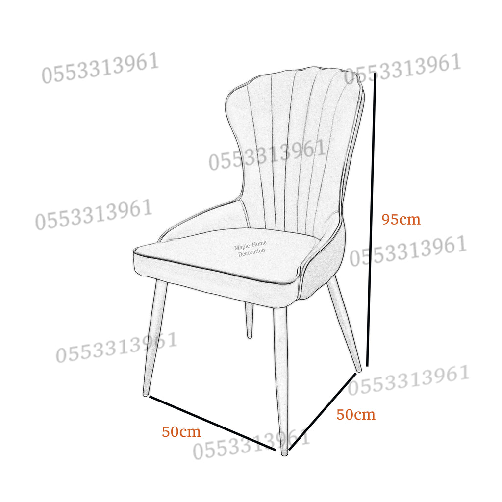 Dining Chairs Velvet Cushion Seat Chair Stainless Steel Golden Legs Dining Room Chair
